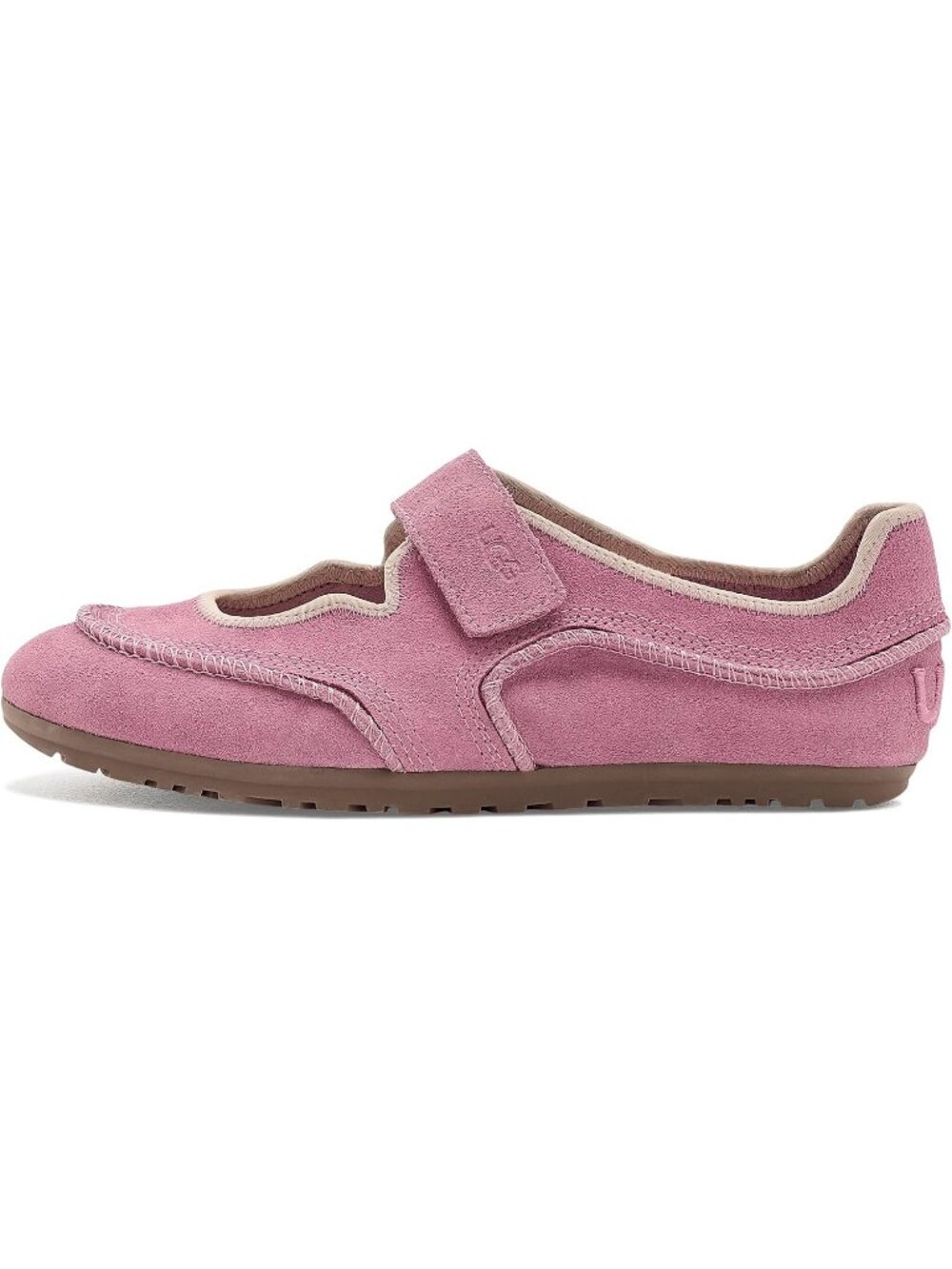 Ugg Women Dusty Orchid Closed Toe Imported Lamb Fur Quill Mary Jane Ballet Flats - Picture 4 of 6